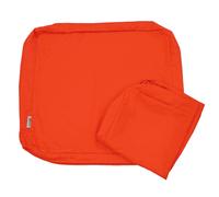 QQbed - Confezione da 2 fodere per cuscini da esterno per sedie da giardino, resistenti all'acqua, colore Tango, 50,8 x 45,7 x 10,2 cm - Solo fod