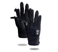 QQCHGO Guanti riscaldati per donne e uomini, caldi invernali con dita a | Touchscreen, batteria ricaricabile da 3000 mAh, in tessuto scamosciato, antivento, resistente all'acqua, per sci, moto