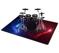 QQDD Tappeto per Batteria Tappetino per Batteria Drum Tappeto Insonorizzato per Batterie elettroniche Rullante Acustica Snare Drum Grancassa Strumenti Musicali Coperta Antiscivolo (80CM - 200CM)