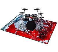 QQDD Tappeto per Batteria Tappetino per Batteria Drum Tappeto Insonorizzato per Batterie elettroniche Rullante Acustica Snare Drum Grancassa Strumenti Musicali Coperta Antiscivolo (80CM - 200CM)