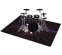 QQDD Tappeto per Batteria Tappetino per Batteria Drum Tappeto Insonorizzato per Batterie elettroniche Rullante Acustica Snare Drum Grancassa Strumenti Musicali Coperta Antiscivolo (80CM - 200CM)