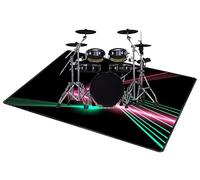 QQDD Tappeto per Batteria Tappetino per Batteria Drum Tappeto Insonorizzato per Batterie elettroniche Rullante Acustica Snare Drum Grancassa Strumenti Musicali Coperta Antiscivolo (80CM - 200CM)