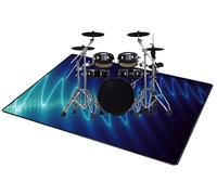QQDD Tappeto per Batteria Tappetino per Batteria Drum Tappeto Insonorizzato per Batterie elettroniche Rullante Acustica Snare Drum Grancassa Strumenti Musicali Coperta Antiscivolo (80CM - 200CM)