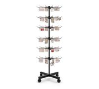 QQDQUUHV Espositore Girevole Multistrato da Terra, Nero 6 Tier 1 pz