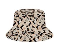QQIAEJIA Grazioso cappello da pescatore a forma di bassotto, cappello estivo da pescatore per donne e uomini, unisex, ripiegabile cappello da spiaggia per vacanze viaggi all'aperto, Come nella foto,