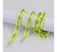 QQLADY Catena con Bottoni in Acrilico Color Ambra Catena per Occhiali da Vista Maschera Anti-smarrimento Occhiali da Sole appesi Cordini Tenere la Collana con la Corda