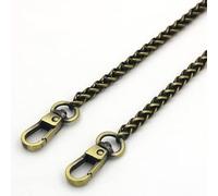 QQLADY Catena per Borsa in Acciaio - Fai da Te 5mm Oro, Argento, Nero Canna di Fucile, Tracolla a Catena per Borsa a Tracolla in Bronzo Spazzolato per Borsa Piccola, Pochette