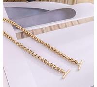 QQLADY Catena per Borsa in Acciaio Fai-da-Te 5mm Oro Argento Pistola Nera Tracolla a Catena di Ricambio con Tracolla con Chiusura per Pochette Piccola