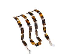 QQLADY Catene per Occhiali da Sole in Acrilico Leopardato per Occhiali da Donna con Cordino Intorno al Collo Collana con Catena per Occhiali con Catena per Maschera Vintage