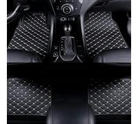 QQLADY Tappetini Auto per Renault Captur 2014 2015 2016 2017 LHD, Pelle Antiscivolo Impermeabile Tappetino in Tutto Tempo Tappeti Protezione Set, Auto Abitacolo Accessori,E Black+White