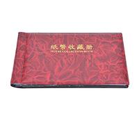 Qqmora 30 Pagine Paper Money Currency Banknote Collection Book Album Bill Money Holder Storage Red Dark Green, Archiviazione a Lungo Termine Album Inner Page Design (Rosa rosso)