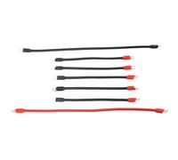 Qqmora 7 Cavi per Batteria per Carrello da Calibro 4, Kit di Cablaggio in Rame Puro con Capicorda Resistenti per Carrelli da AC36V48V, Connettori Placcati in Stagno, Isolamento (Pacchetto 1)