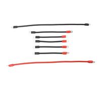 Qqmora 7 Cavi per Batteria per Carrello da Calibro 4, Kit di Cablaggio in Rame Puro con Capicorda Resistenti per Carrelli da AC36V48V, Connettori Placcati in Stagno, Isolamento (Pacchetto 5)