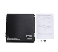 Qqmora Amplificatore per Auto a 2 Subwoofer Audio Amplificatore Subwoofer Mono 5200W Commutazione di Fase di Controllo a Bassa Frequenza Collegabile a Ponte per Audio per Motociclette