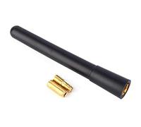 Qqmora Antenna Corta e Tozza per Camion per Auto per Radio AM FM - Antenna Nera in Alluminio Facile da Installare per la Maggior Parte dei Veicoli, Include Viti da 5 Mm e 6 Mm