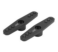 Qqmora Braccio Servo RC di Alta qualità in Lega di Alluminio CNC Facile da Installare per Auto RC 1/10, Braccio Servo 2 Pezzi 25T Comodo Aggiornamento per Hobbisti (Nera)