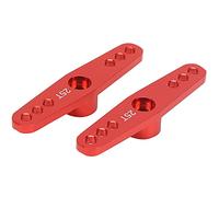 Qqmora Braccio Servo RC di Alta qualità in Lega di Alluminio CNC Facile da Installare per Auto RC 1/10, Braccio Servo 2 Pezzi 25T Comodo Aggiornamento per Hobbisti (Rosso)