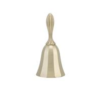 Qqmora Campanello Vintage per Accompagnamento Musicale, Robusto in Lega di Zinco per la Celebrazione del Gioco del Servizio Cena 3,9 * 1,8 * 1,8 Pollici (Oro angolare)