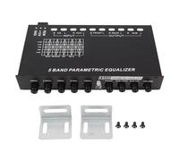 Qqmora Equalizzatore Audio Dell'auto Regolabile 5 Bande di Accordatura Precisa Amplificatore Crossover EQ Equalizzatore Grafico Migliore qualità del Suono