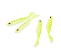 Qqmora Esca Morbida Coda a T 4 Pezzi per la Pesca con Design Durevole in PVC per Sport D'acqua Dolce 75 Mm 3,2 G (#2)