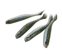 Qqmora Esca Morbida Coda a T 4 Pezzi per la Pesca con Design Durevole in PVC per Sport D'acqua Dolce 75 Mm 3,2 G (#1)