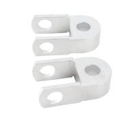 Qqmora Estensione Universale per Riser Ammortizzatore Moto Argento - Alluminio Resistente, Aumento di Altezza Migliore Trazione in Collina, Set da 2 Pezzi (Nessuna vite)