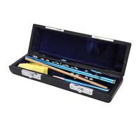 Qqmora Flauto Piccolo in Cupronichel con Finitura Blu per Principianti, Strumento Piccolo a 6 Fori, Scelta Regalo Perfetta