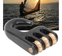 Qqmora Gancio per Puleggia per Rigging per Windsurf, Design Affidabile a 3 Ruote per un Downhauling Regolare, per Windsurf, Lega di Alluminio, 1 Pezzo