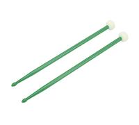 Qqmora Kit Martelletto per Batteria Bacchette per Batteria in Feltro di Nylon a Doppia Testa di Grado Professionale per Grancassa Timpani Rullante Set da 2 Pezzi (Verde)