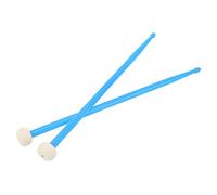 Qqmora Kit Martelletto per Batteria Bacchette per Batteria in Feltro di Nylon a Doppia Testa di Grado Professionale per Grancassa Timpani Rullante Set da 2 Pezzi (Blu)