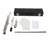 Qqmora Kit per Principianti a 16 Fori di Flauto in Chiave C in Ottone con e Custodia per Studenti e Giovani Musicisti (Bianca)