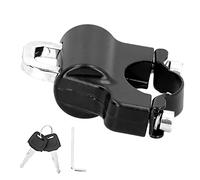 Qqmora Lucchetto per Casco Moto Lucchetto Antifurto in Metallo Sicuro con 2 Chiavi per Manubrio da 0,9-1,1 Pollici Lega di Alluminio Nera