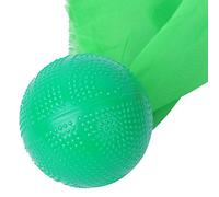Qqmora Palla Morbida Colorata per Tai Chi, 82 G, in Gomma Resistente e Filato di Chiffon per Prestazioni salutari. Opzioni Verde e Arancione (Gomitolo verde + filo colorato 1,5 metri)