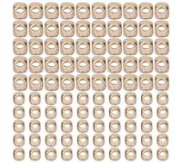 Qqmora Perline Quadrate da 2 Mm, 2,5 Mm Creazione di Gioielli Fai-da-te | Materiale in rame, design a foro grande, 100 pezzi per dimensione
