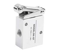 Qqmora PT 1/4 Rullo Filo Meccanico Valvola Pneumatica 2 Posizione a 3 Vie Controllo per Valvole più Grandi e Cilindri Metal, Metallo Pneumatico a Leva del Rullo Valvola Meccanico,