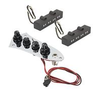 Qqmora Set Pickup a 4 Corde Dal Design Silenzioso con Piastra di Controllo dei Bassi Cablata per Accessori per Strumenti Jazz Bass