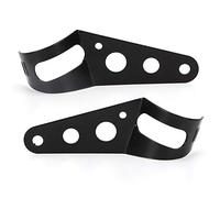 Qqmora Set Staffe per Fari in Alluminio, Supporto a Forcella Regolabile per Motocicli, Adatto a Tubi da 35-43 Mm, Confezione da 2 Pezzi
