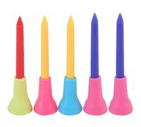 Qqmora Tee da Set da 5 Pezzi Tee in Plastica e Gomma Durevoli con Cuscini per Accessori per Allenamento All'aperto Lunghi 7,5 Cm