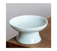 QQNQQ Piatto for salse, piccolo piatto da pasticceria in ceramica, tè alto, ciotole dessert con piedini, for antipasti, patatine, frutta, snack, vassoio in(Green)