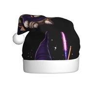 qqoupp Magic Kitten Pattern Cappello di Natale per Adulto per Natale, Halloween, Capodanno, saldi, promozioni