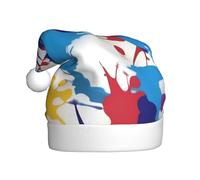 qqoupp pittura astratta splat Pattern Cappello di Natale per Adulti per Natale, Halloween, Capodanno, vendite, promozioni