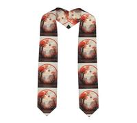 qqoupp Scialle di laurea appiattito Stola Autunno Foglie rosse Immagine Buon drappo non facile da deformare, Angolo acuto, Taglia unica