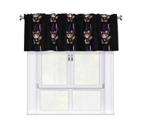 qqoupp Tenda corta mantovana 137,2 x 45,7 cm Magic Kitten Pattern decorazione domestica soft touch blocco della luce per cucina bagno finestra