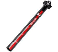 QQY Reggisella per bicicletta in carbonio da strada 3 K opaco verticale 27,2/30,9/31,6 x 350 mm ultra leggero reggisella per bicicletta (30,9 mm)