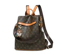 QQYG Borsa da scuola di moda studentessa in pelle morbida da donna in cartone animato zaino borsa a tracolla zaino in pelle PU, zaino giallo, zaino