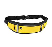 QQYG Marsupio da corsa Maratona Sport all'aria aperta Borsa da jogging Borsa da trail running Marsupio da donna da uomo,C Giallo,Regno Unito