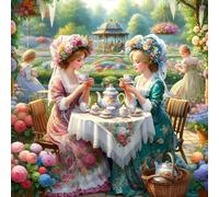 QQYRHN Vintage Princess Diamond Painting Kits for Adults Beginners, 5D Noble Lady Diamond Art Kits, DIY Round Full Drill Garden Gem Art with Painting Kits Relaxing Craft for Home Wall Decor 12x12 Inch
