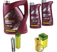 QR-Parts Set 85464699 MN7908-1 MN7908-5 HU 721/4 x WK 5002 pacchetto di ispezione 7 l Energy Premium 5W-30 + pacchetto filtro Man 10932076