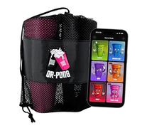 QR-Pong - Beer Pong con App e 3.000 divertenti compiti - 22 Bicchieri riutilizzabili in plastica rigida Made in Germany - Il regalo di compleanno più cool - Gioco da bere [NERO/ROSA] Set
