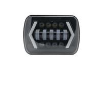 QRDKKL Faro principale Per Jeep Per Cherokee XJ Per Wrangler YJ Per Comanche MJ H6054 5x7 7x6 Fari A LED Anabbaglianti DRL Indicatori Di Direzione FANALE ANTERIORE(1pcs Black B)